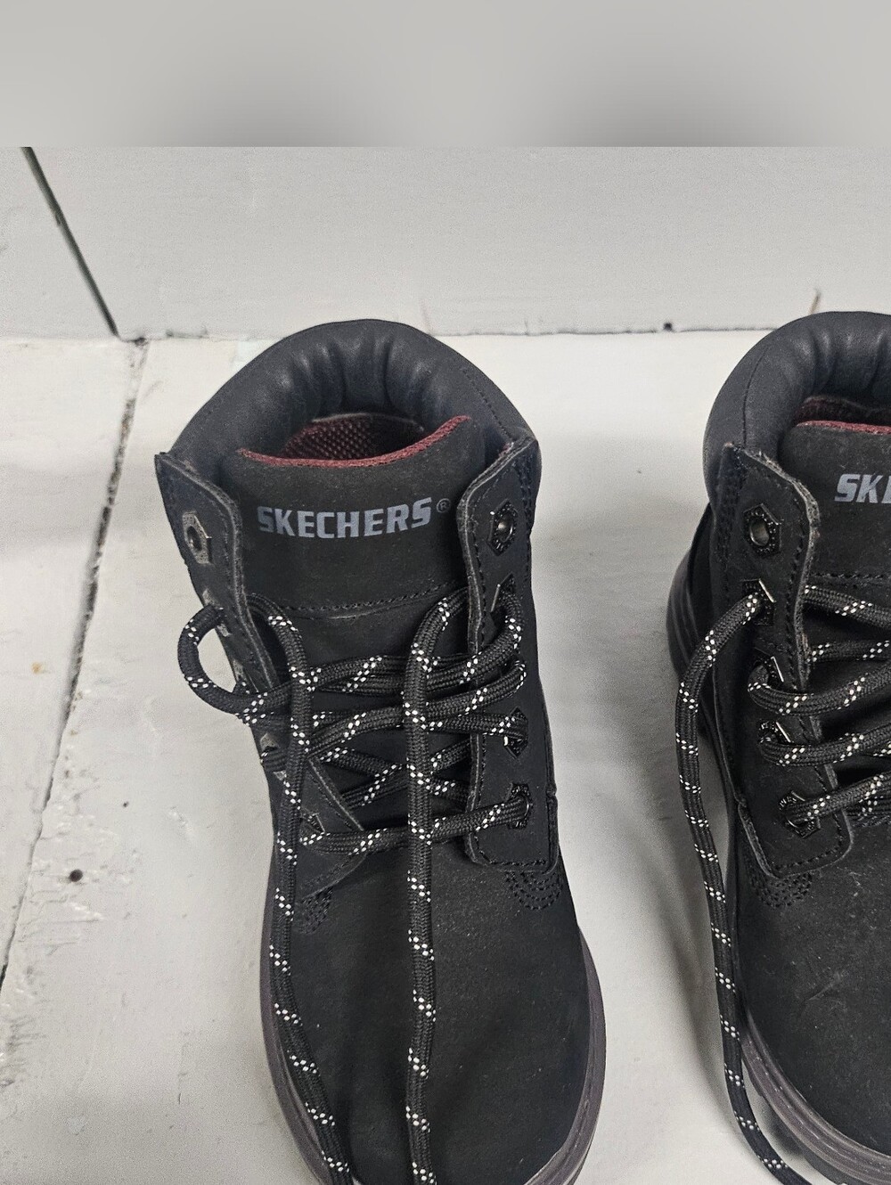 Skechers Mecca Bunkhouse Boys Boots Size 10.5 US Memory Foam Black